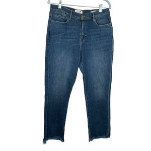Frame Le High Straight Raw Hem Jeans